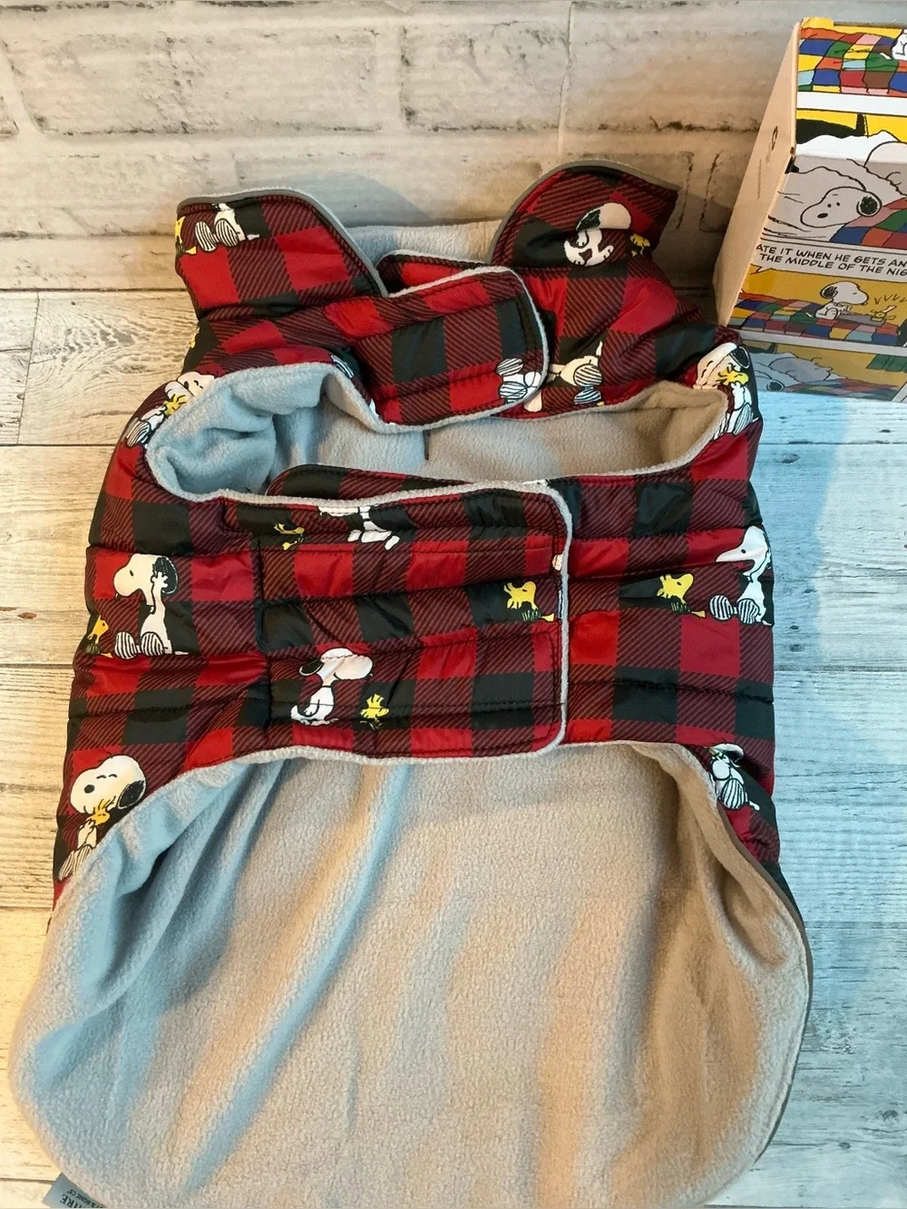 Berkshire Peanuts® Size Medium Microfleece Warm Fleece Dog Jacket w/Waterproof